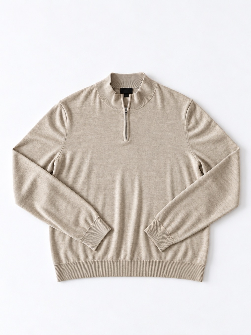 H&M Men's Half-Zip Sweater | Men’s large | Tan | New w/ tags